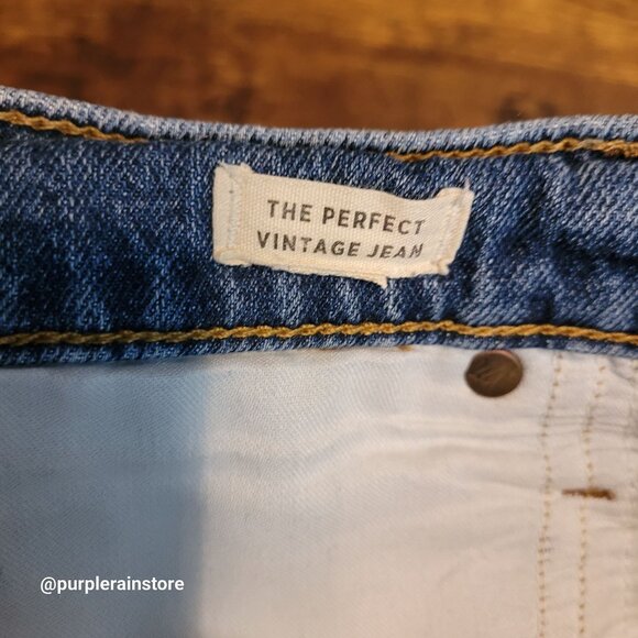 Madewell Jeans 30 Perfect Vintage High Rise Alstyne Wash N1323 Tummy Control - Picture 5 of 13